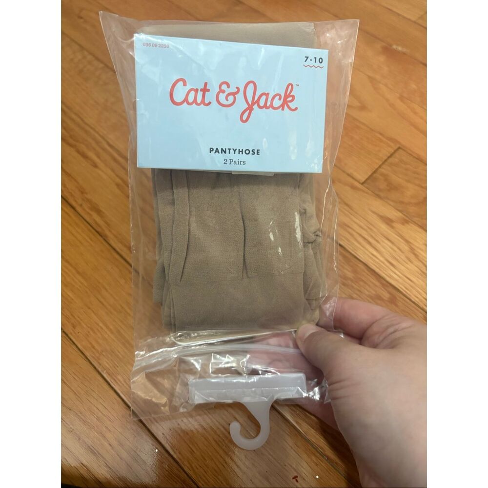 Cat and Jack Girls SINGLE PAIR Tan Pantyhose Tights Size 7-10 NEW